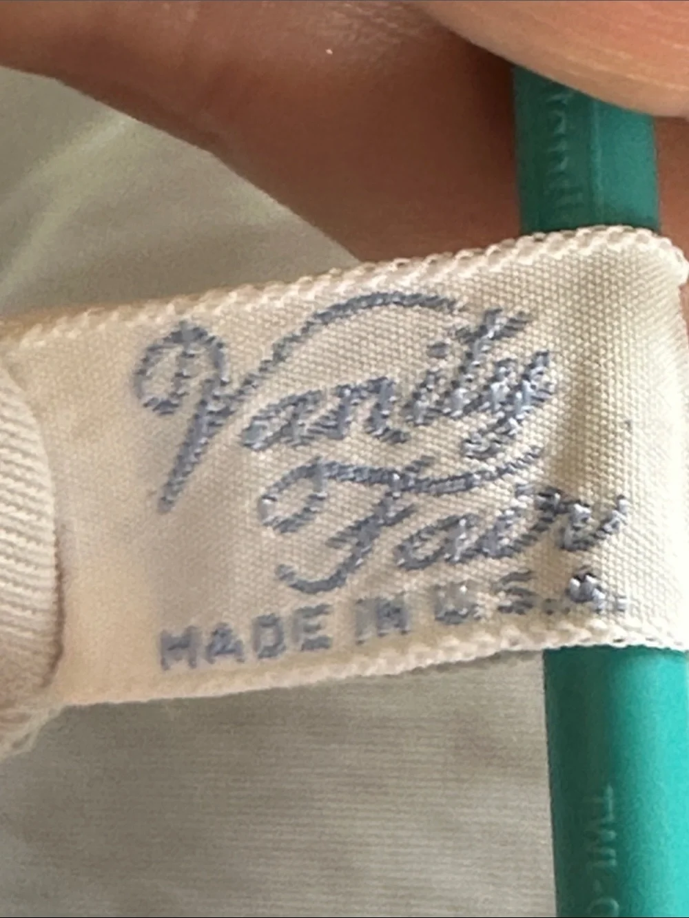 Vintage 60s Vanity Fair Light Blue Lace-Hem Mini Half Slip - Picture 8 of 9
